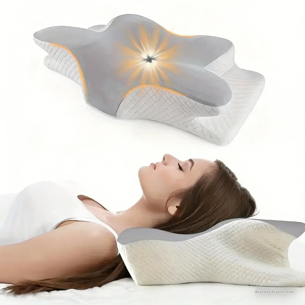 Memory Foam Pillows Butterfly Shaped Relaxing Cervical Slow Rebound Neck Pillow Pain Relief Sleeping Orthopedic Pillow Bedding