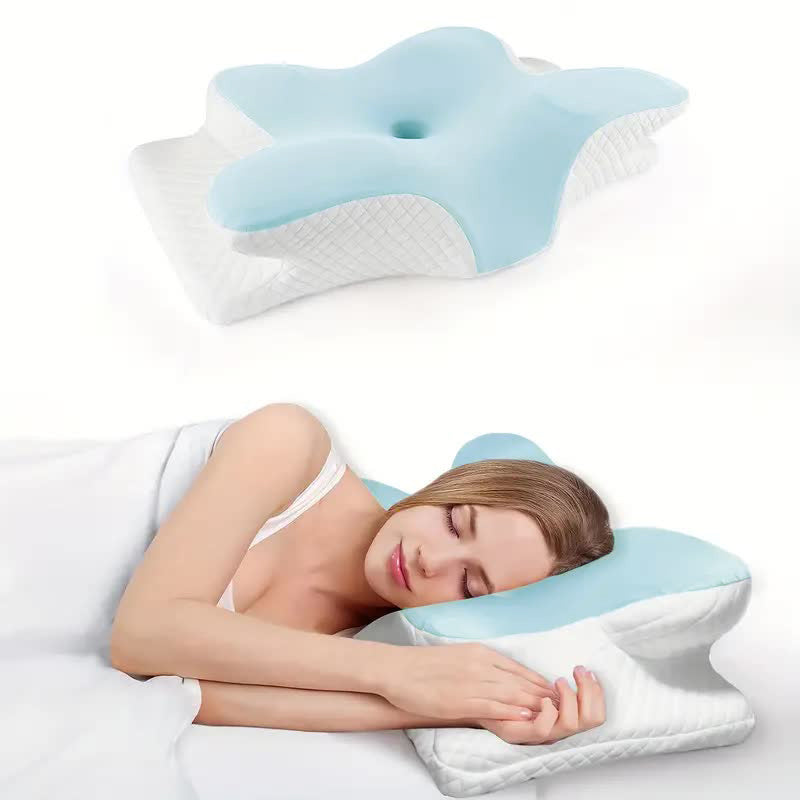 Memory Foam Pillows Butterfly Shaped Relaxing Cervical Slow Rebound Neck Pillow Pain Relief Sleeping Orthopedic Pillow Bedding